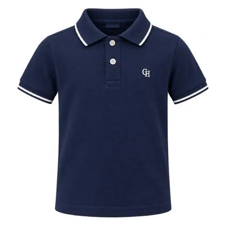 Polera azul marino de uso diario con insignia CH